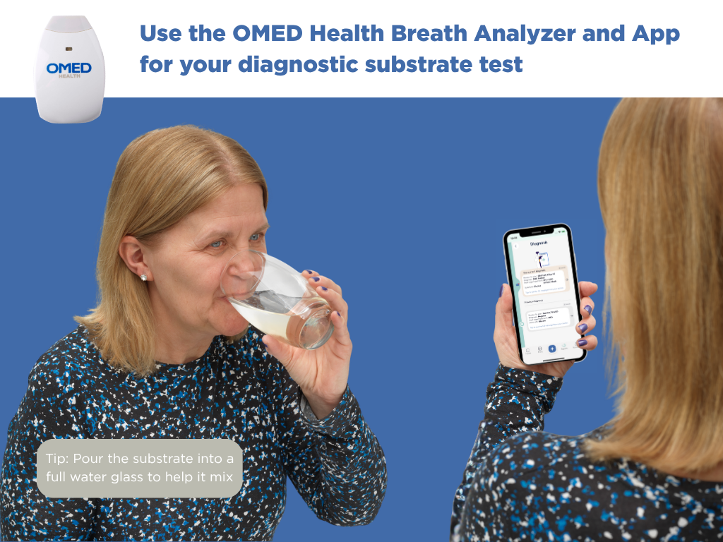 OMED Health diagnosis using a lactulose or glucose substrate