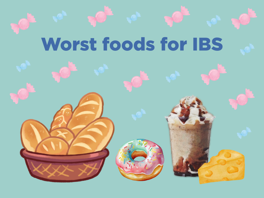 Worst foods for IBS: gluten, dairy and refined sugars