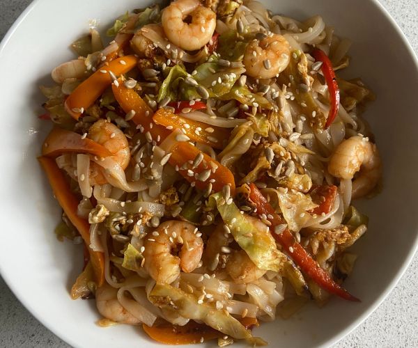 Low fodmpa Prawn Pad Thai recipe