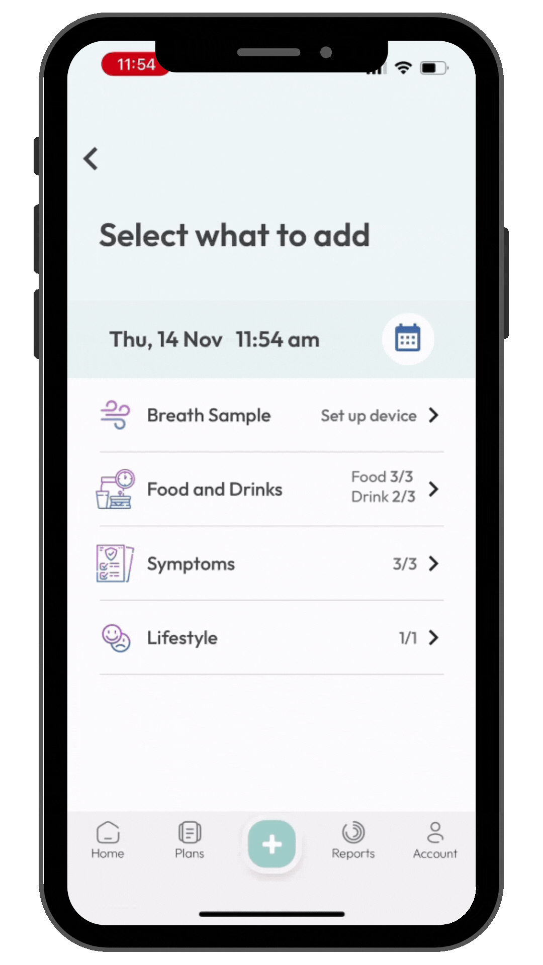 Food intake tracking OMED App