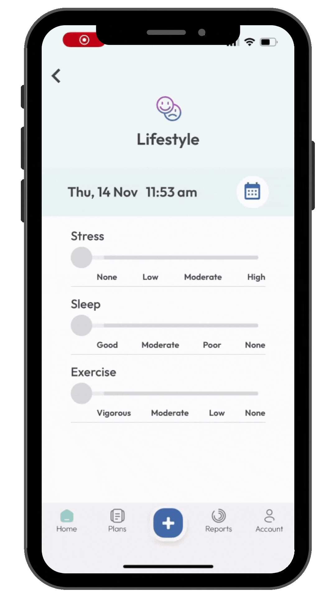 Lifestyle Tracking on the OMED Health App