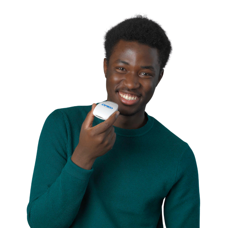 Man with OMED Health Breath Analyzer
